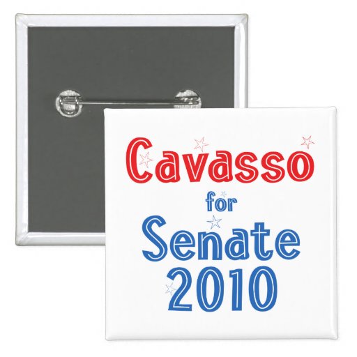 Cam Cavasso for Senate 2010 Star Design Pinback Buttons