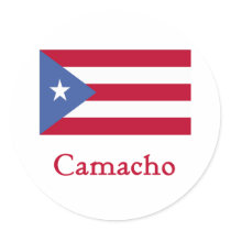Camacho Puerto Rican Flag stickers by NameGame Camacho Puerto Rican Flag stickers