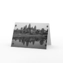 Cambodia | Angkor Wat Travel B&W Photo Custom Card by fat_fa_tin Cambodia | Angkor Wat Travel B&W Photo Custom Card