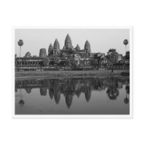 Cambodia | Angkor Wat Travel Photo B&W Postcard
