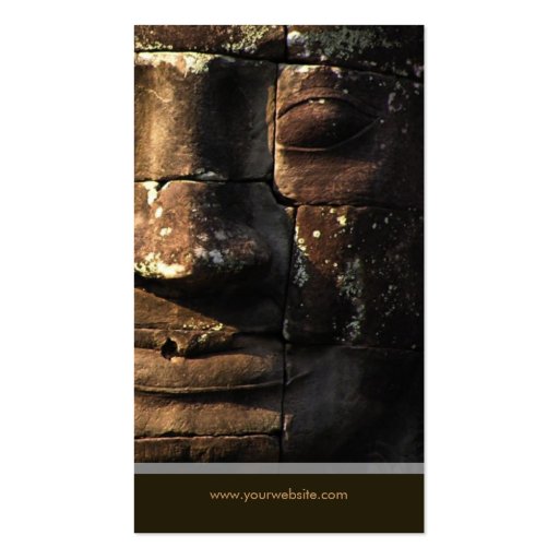 Cambodia | Bayon Temple Custom Photo Business Card (back side)