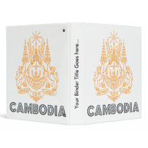Cambodia Coat of Arms 3 Ring Binder