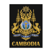 Cambodia Coat Of Arms Post Cards