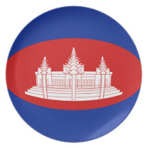 Cambodia Fisheye Flag Plate