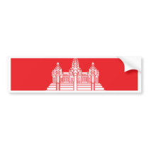 Cambodia Flag bumper stickers