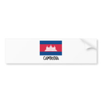 Cambodia Flag bumper stickers