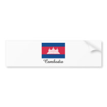 Cambodia Flag Design bumper stickers