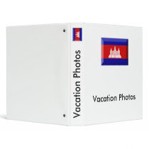 Cambodia Flag Jewel 3 Ring Binders