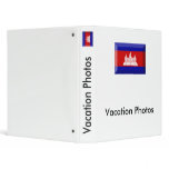 Cambodia Flag Jewel 3 Ring Binders