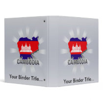 Cambodia Flag Map 2.0 3 Ring Binder