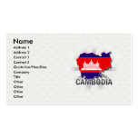 Cambodia Flag Map 2.0 Business Card Templates