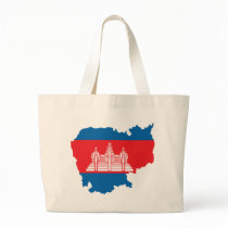 Cambodia flag map bags