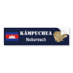 Cambodia Flag Map Text Bumper Sticker