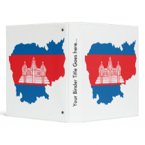 Cambodia Flag Map full size Vinyl Binders