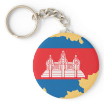 Cambodia flag map keychains