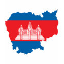 Cambodia flag map t-shirts