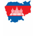 Cambodia flag map t-shirts