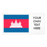 Cambodia Flag Customized Photo Card