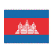 Cambodia Flag Post Cards