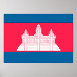 Cambodia Flag Poster