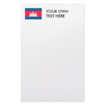 Cambodia Flag Custom Stationery