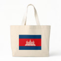 Cambodia Flag Tote Bag