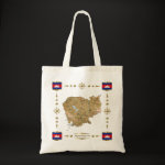Cambodia Map Flag Border Bag