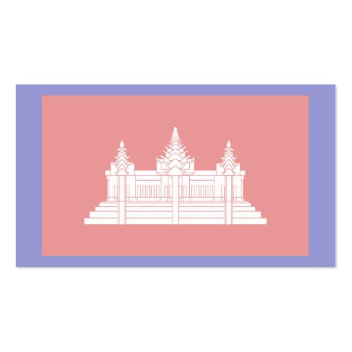Cambodia Under French Protection, Cambodia Business Card Template (back side)