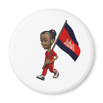 Cambodian Girl magnets by worldtees Cambodian Girl magnets