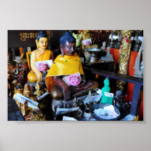 Cambodian sitting Buddhas Poster