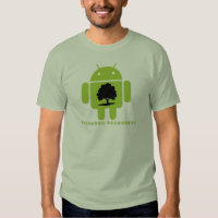 Cambrian Explosion (Bug Droid Oak Tree Silhouette) Tee Shirts