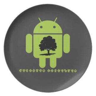 Cambrian Explosion (Oak Tree On Bug Droid) Dinner Plates