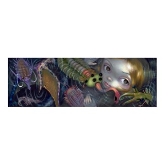 Cambrian Mermaid ART PRINT pop surrealism fantasy print