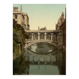Cambridge Bridge of Sighs, 19th century print