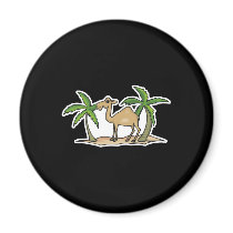 camel and palm trees fridge magnets