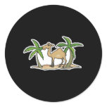 camel and palm trees sticker