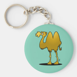 Camel Basic Round Button Keychain