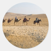 camel caravan round stickers