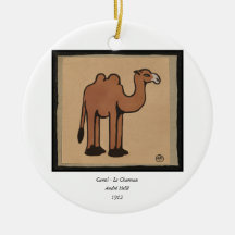 Camel - Colorful Antiquarian Book Illustration Ornament
