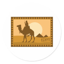 Camel Egypt Round Sticker