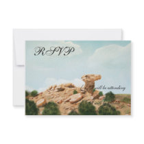 Camel Rock - Santa Fe, New Mexico Oil Painting Custom Announcements
