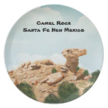 Camel Rock - Santa Fe, New Mexico Oil Painting Dinner Plates
