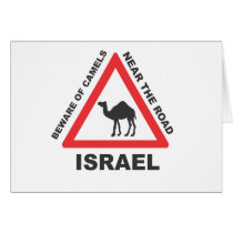 Camel Sign in Israel Cards