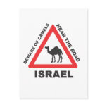Camel Sign in Israel Post Card