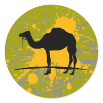 Camel Round Sticker