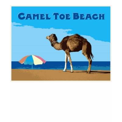 Camel Toe Beach Sand surf and beach umbrella Low tide