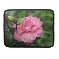 Camellia with water drops MacBook pro sleeves
