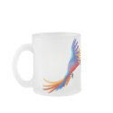 Camelot Hybrid Macaw Frosted Glass Mug by twopurringcats Camelot Hybrid Macaw Frosted Glass Mug