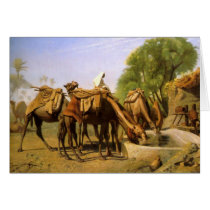"Camels At the Trough", by Jean Leon Gerome cards by cmoorecole "Camels At the Trough", by Jean Leon Gerome cards