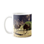 Camels in the desert of Wadi Rum, Jordan Desert Coffee Mugs
